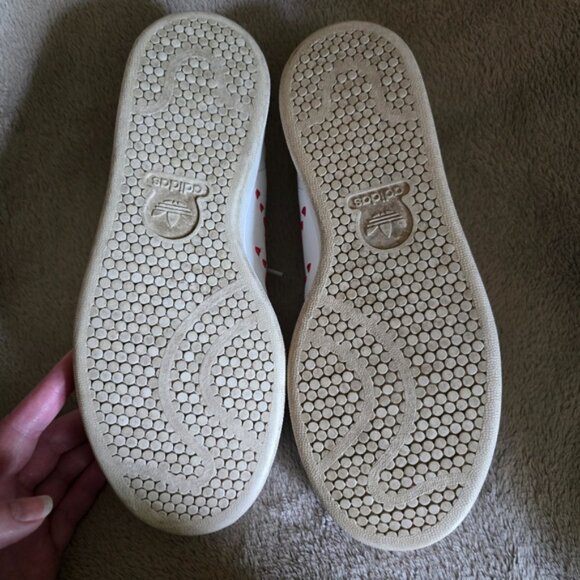 Adidas Stan Smith Heart Stripe White Leather Sneakers size 7 - Picture 13 of 13